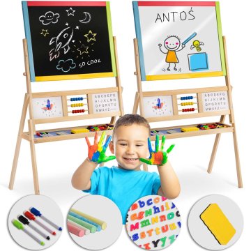 shumee Ricokids velika magnetna tabla z vrtečo se uro - večbarvna