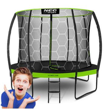 shumee Profilirani vrtni trampolin 10ft/312cm z notranjo mrežo Neo-Sport