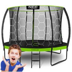 shumee Profilirani vrtni trampolin 12ft/374cm z notranjo mrežo Neo-Sport