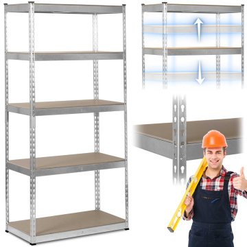 shumee Kovinsko stojalo za shranjevanje 183 x 90 x 45 cm Humberg HR-700 srebrno