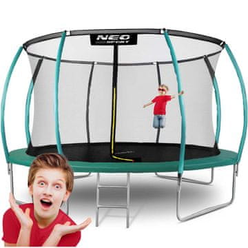 shumee Profilirani vrtni trampolin 14ft/435cm z notranjo mrežo Neo-Sport