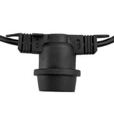 LUMILED Vrtna zunanja svetilka svetlobna veriga 15m GIRLANDA NARCI + 15x LED žarnica E27 1W 2700K