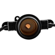 LUMILED Vrtna zunanja svetilka svetlobna veriga 15m GIRLANDA NARCI + 15x LED žarnica E27 1,3W 2200K
