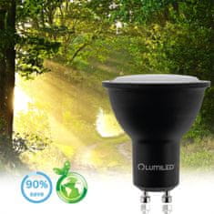 LUMILED 10x črna LED žarnica GU10 6W = 50W 580lm 4000K Nevtralno bela 120° 