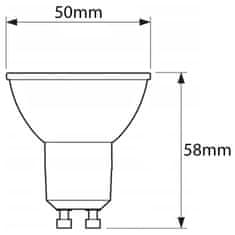 LUMILED 10x LED žarnica GU10 3W = 25W 270lm 4000K Nevtralno bela 120° črna