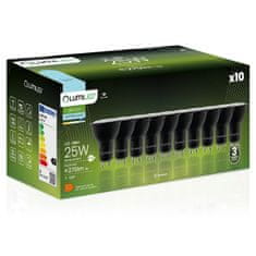 LUMILED 10x LED žarnica GU10 3W = 25W 270lm 6500K Hladno bela 120° Črna