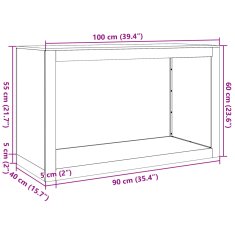 Vidaxl Stojalo za drva 100x40x60 cm Vremensko odporno jeklo