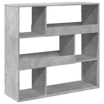 Vidaxl Pregrada za prostor betonsko siva 100x33x94,5 cm inženirski les