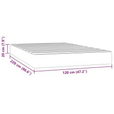 Vidaxl Vzmetnica z žepkasto vzmetjo temno zelena 120x220x20 cm žamet