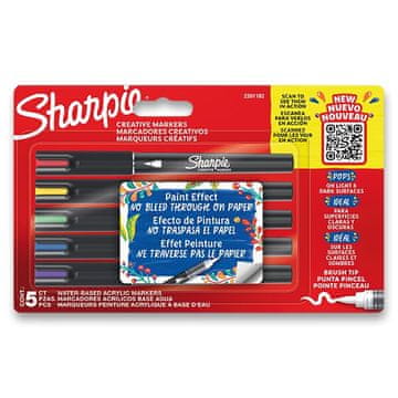 Sharpie Čopič za akrilne markerje - komplet 5 barv