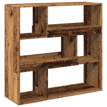 Vidaxl Pregrada za prostor starinski les 100x33x94,5 cm inženirski les