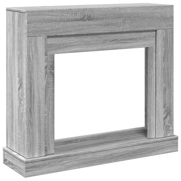Vidaxl Okvir za kamin siva sonoma 100x30x87,5 cm inženirski les