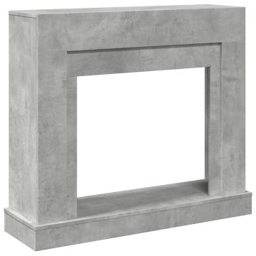Vidaxl Okvir za kamin betonsko siva 100x30x87,5 cm inženirski les