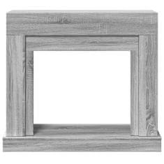 Vidaxl Okvir za kamin siva sonoma 100x30x87,5 cm inženirski les
