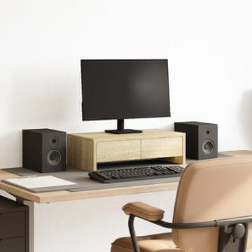 Vidaxl vidaXL Stojalo za monitor s predali sonoma hrast 50x27x15 cm