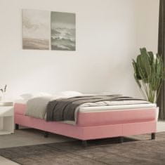 shumee vidaXL Vzmetnica z žepkasto vzmetjo roza 120x220x20 cm žamet