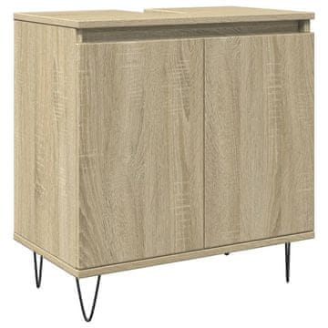 Vidaxl Kopalniška omarica sonoma hrast 58x33x60 cm inženirski les