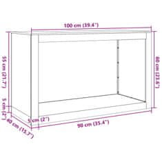 Vidaxl Stojalo za drva 100x40x60 cm nerjaveče jeklo