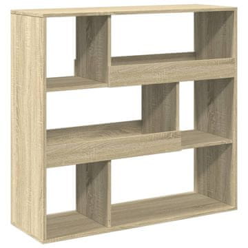 Vidaxl Knjižna omara/pregrada črna 100x33x94,5 cm