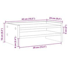 Vidaxl Stojalo za ekran sonoma hrast 42x24x16 cm iverna plošča
