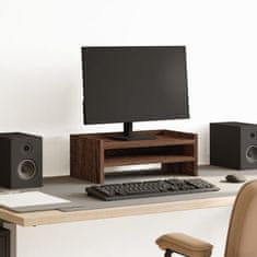 Vidaxl Stojalo za monitor rjavi hrast 42x24x16 cm inženirski les