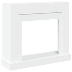 Vidaxl Okvir za kamin bela 100x30x87,5 cm inženirski les