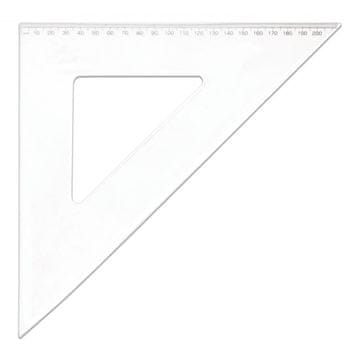 VSE ZA ŠOLO Ravnilo trikotnik 45° 21 cm