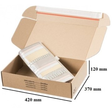 PIGO Škatla paketna samolepilna sendbox 420x370x120mm b50