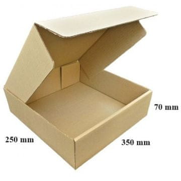 PIGO Škatla paketna 350x250x70mm sendbox d20