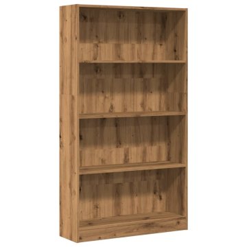 Vidaxl Knjižna omara hrast 80x24x143 cm inženirski les