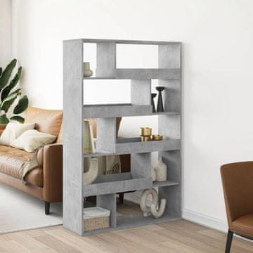 shumee vidaXL Pregrada za prostor betonsko siva 100x33x156,5 cm inž. les