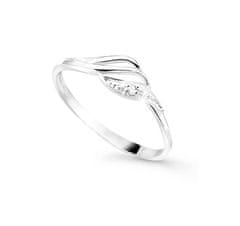 Cutie Diamonds Očarljiv prstan iz belega zlata z diamantom DZ8023-00-X-2 (Obseg 55 mm)