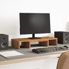 Vidaxl Stojalo za monitor nastavljivo artisian hrast 60x24x10,5 cm les