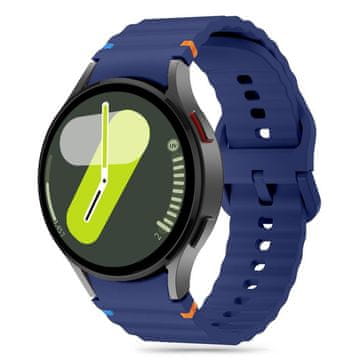 Tech-protect Silicone Sport pašček za Samsung Galaxy Watch 4 / 5 / 5 Pro / 6 / 7 / FE, navy blue