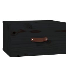 Vidaxl Stenska nočna omarica črna 40x29,5x22 cm