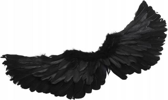 Korbi Črna Angelova krila - 60cm, Ročno Izdelana