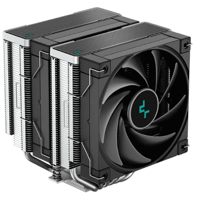 DeepCool AG400 Digital Plus ARGB hladilnik za procesor, 2x 120 mm, črn