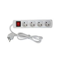 Solight Podaljševalni kabel s stikalom, 4 vtičnice, 5 m