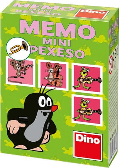 Dino Mini igra spomina s Krtkom in glasbenimi instrumenti