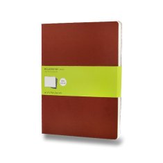 Moleskine Beležnice Cahier, XL, prozorne, 3 kosi - rdeča