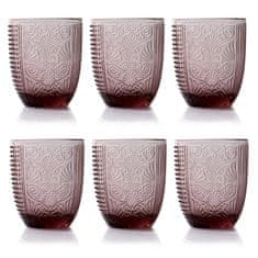 Evviva Miba set 6kos kozarec voda 350ml / roza / steklo
