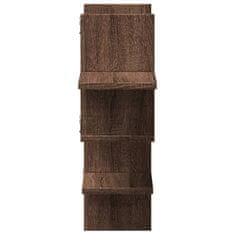 Vidaxl Stenska polica rjavi hrast 124,5x18x60,5 cm inženirski les