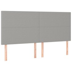 Vidaxl Box spring postelja z vzmetnico svetlo siva 200x200 cm blago