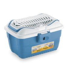 Stefanplast Gulliver Mini 40x30x24cm belo/moder zaboj z naramnico