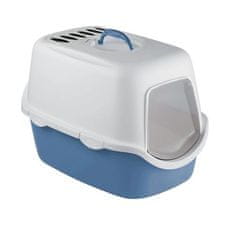 Stefanplast CATHY Filter pokrito modro-belo mačje stranišče s filtrom 56x40x40cm