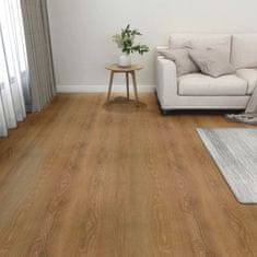 Vidaxl Samolepilne talne plošče 55 kosov PVC 5,11 m² rjave