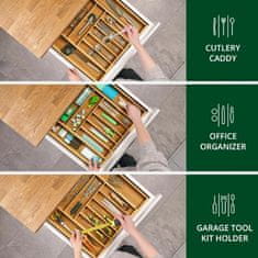 HOME & MARKER® Predal za organiziranje pribora, Raztegljiv predal, Predal za kuhinjo | SORTKO