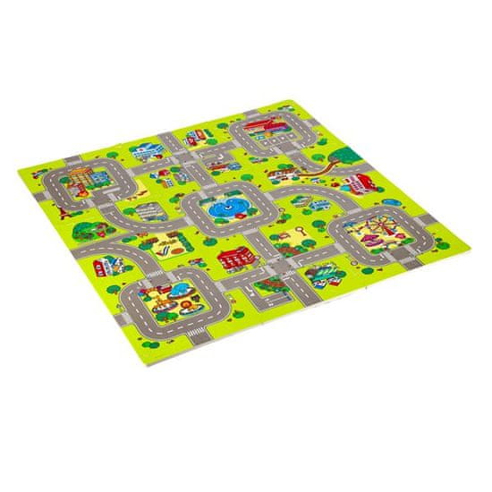 shumee MD02 OTROŠKA PODLOGA PUZZLE CARS 9 DELOV 90x90CM NILS FUN