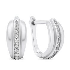 Brilio Silver Elegantni srebrni uhani s cirkoni EA546W