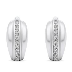 Brilio Silver Elegantni srebrni uhani s cirkoni EA546W